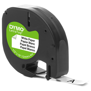 Dymo Letratag Paper Tape 12mm x 4M
